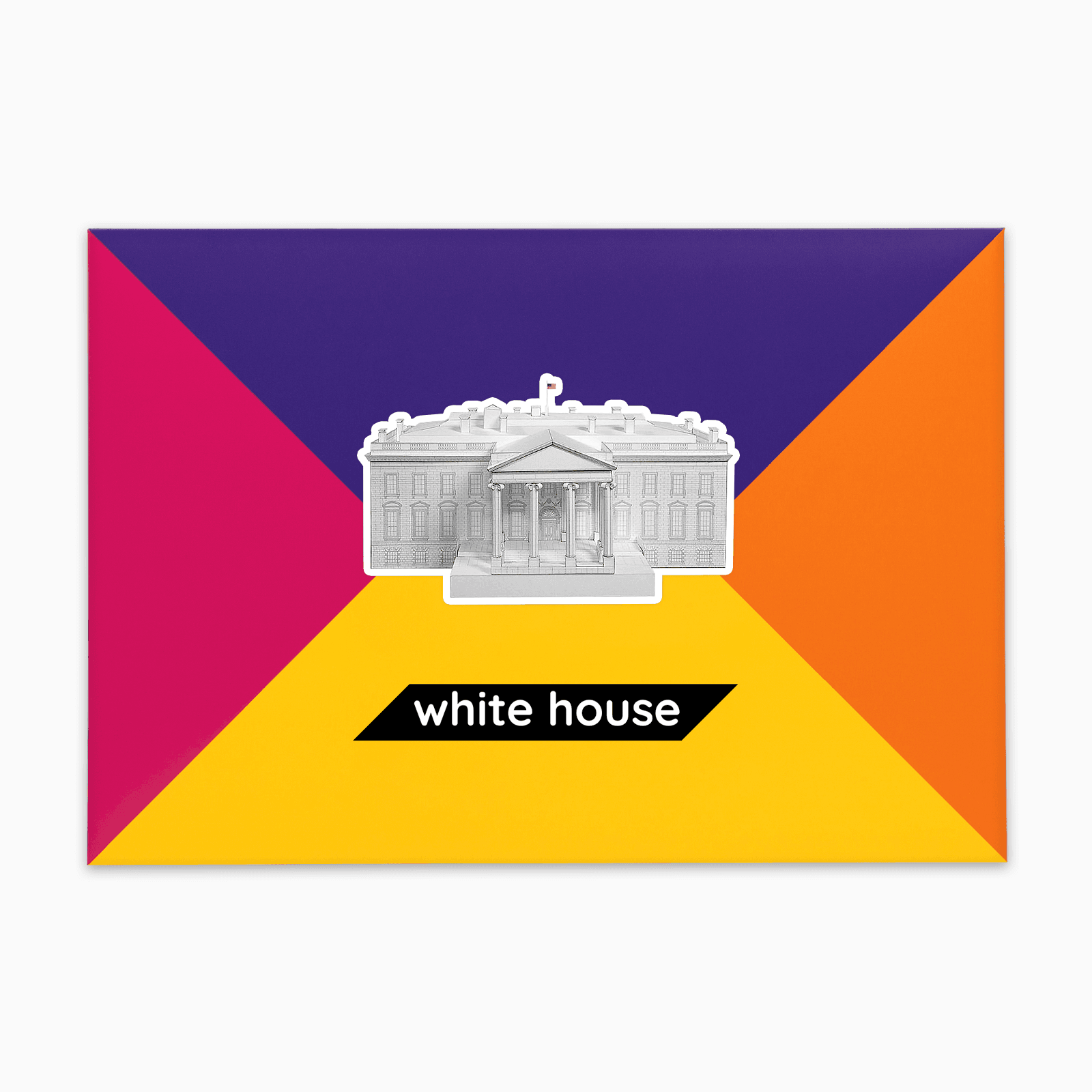 PaperLandmarks White House Washington Paper Model Kit Gift Packaging