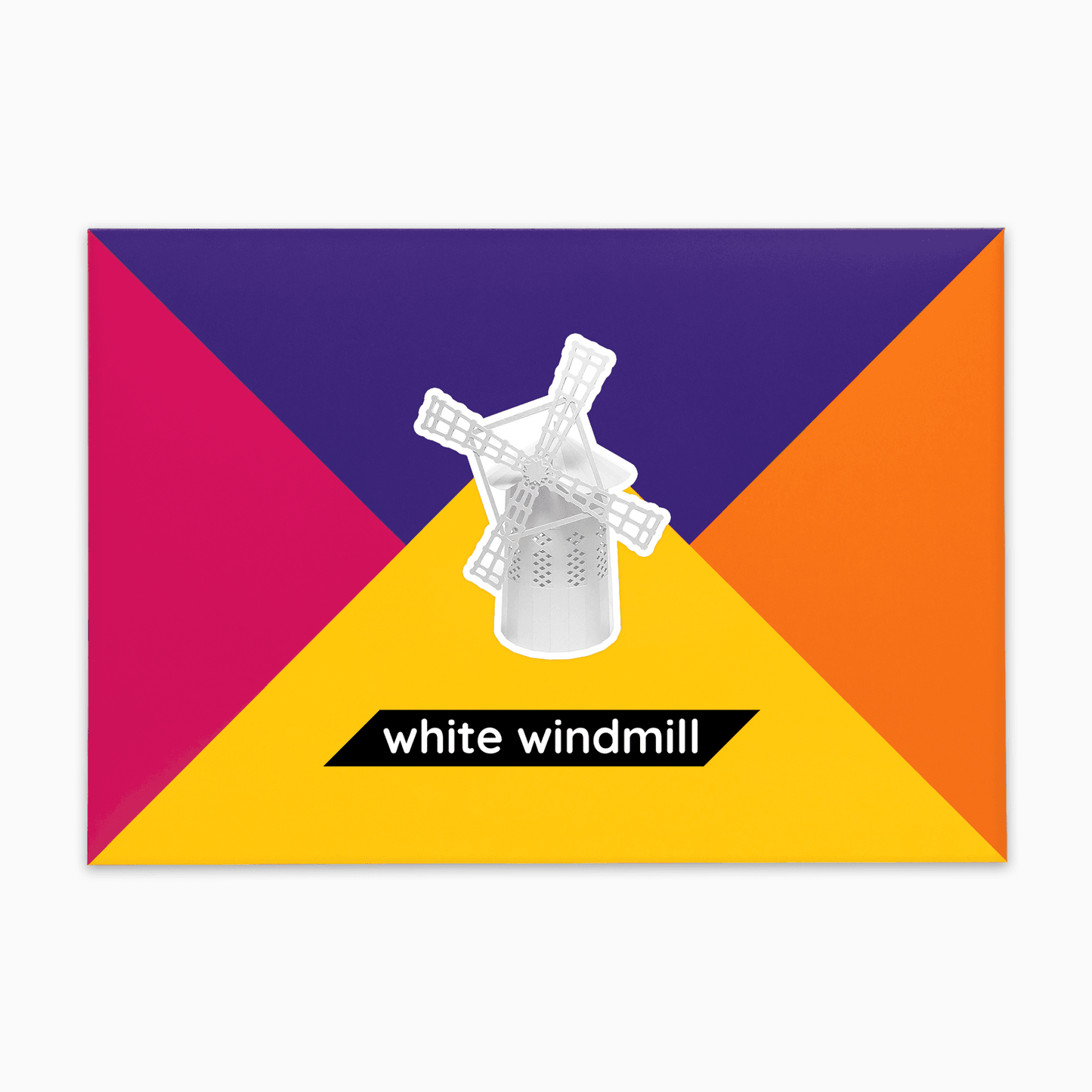 PaperLandmarks White Windmill Paper Model Kit Gift Packaging